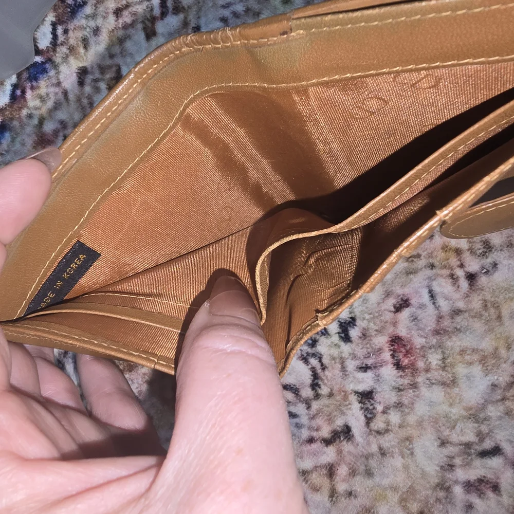 Classic Christian Dior Green and Tan Men's Wallet